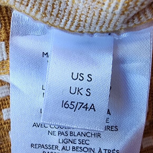 Anthropologie Maeve Womens Small Pants Mollie Gingham Checker Yellow Ankle Flare - Picture 6 of 9